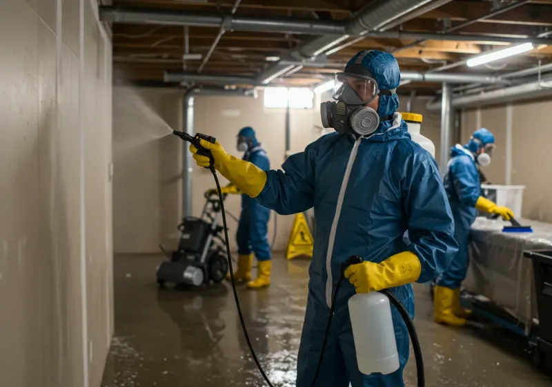 Basement Sanitization and Antimicrobial Treatment process in Carlisle-Rockledge, AL